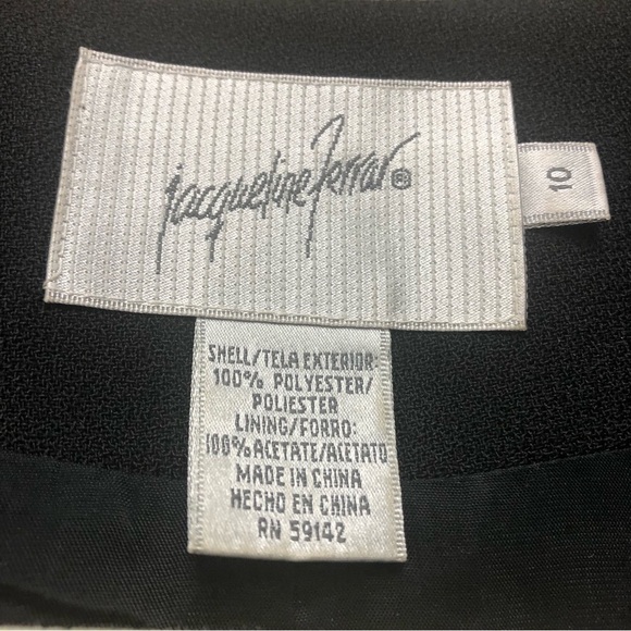 VTG 80s Jacqueline Ferrar Holiday Ready  Dressy Striped Cropped Jacket Med 10 - Picture 8 of 9